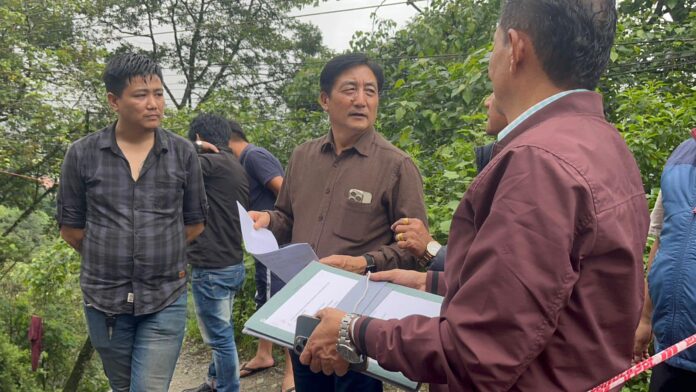 Samdup lepcha visist landslide area