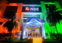 NSE Headquarters Illuminated in Tricolour on Eve of 77th Republic Day
